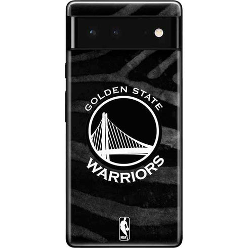 NBA Golden State Warriors Black Animal Print Google Pixel 6 Skin